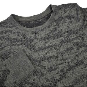 Lululemon Womens Swiftly Breathe Long Sleeve Top Size 4* Dot Scape Green LW3EIOS